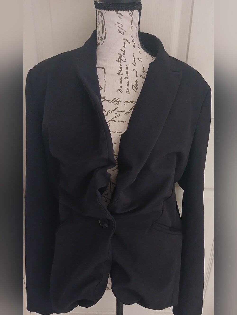 Express Black Editor Tailored Single-Button Blazer